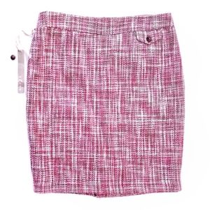 Kenar pink cotton tweed lined skirt NWT